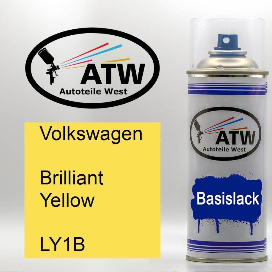 Volkswagen, Brilliant Yellow, LY1B: 400ml Sprühdose, von ATW Autoteile West.